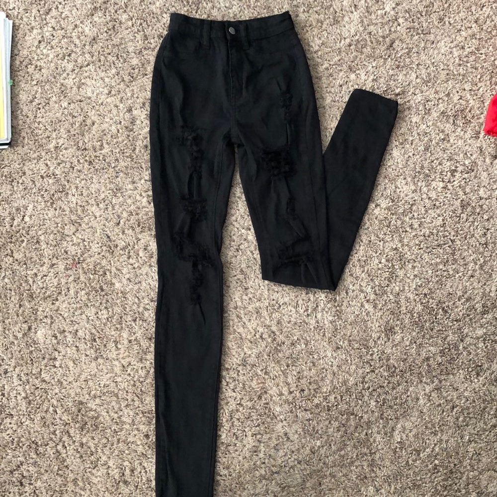 Black Fashion Nova jeans WORN ONCE